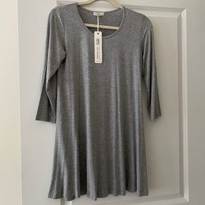 VLD Grey Knit Tunic Top - L. NWT